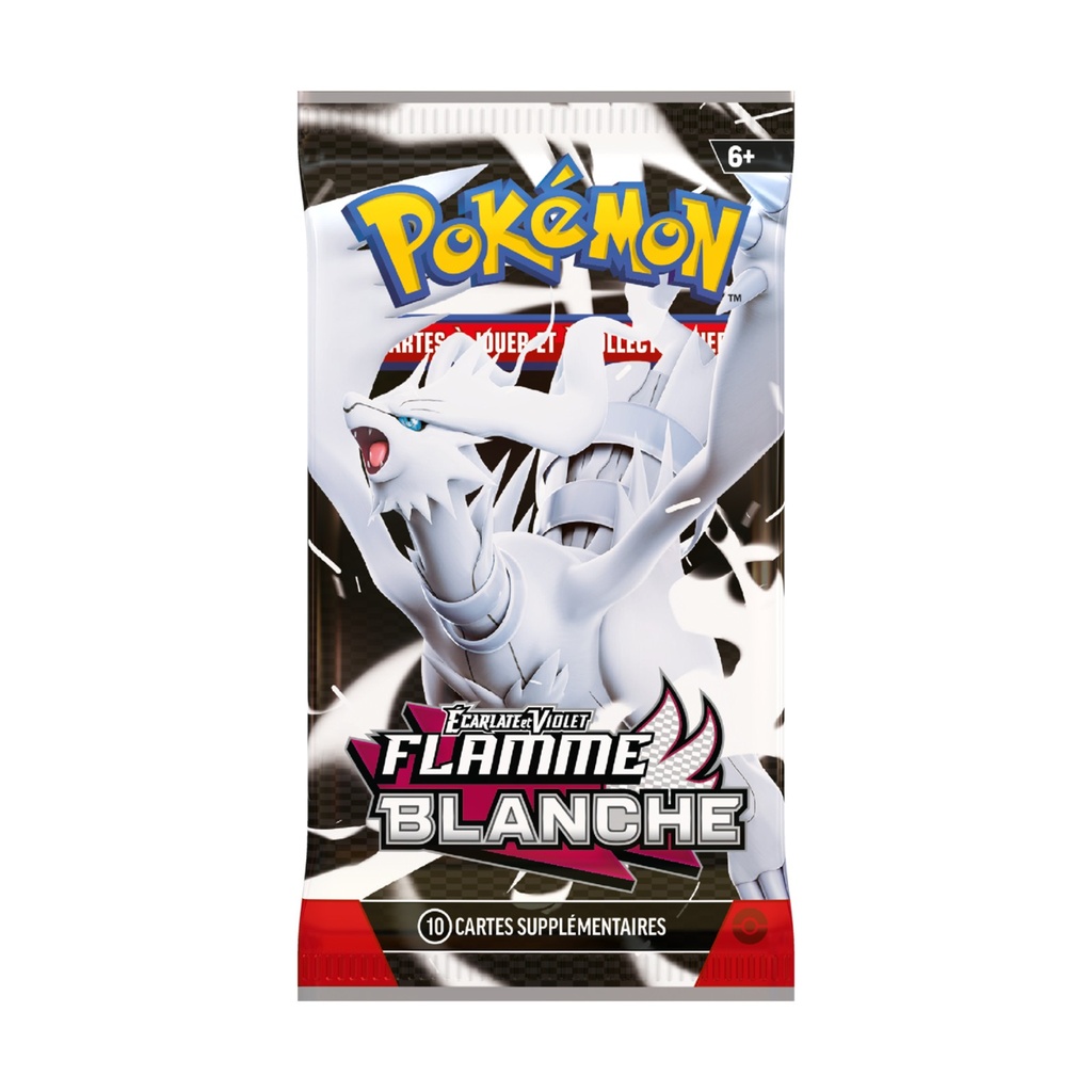 Pokémon JCC : Lot de 6 boosters Écarlate et Violet - EV 10.5 Flamme Blanche - FR