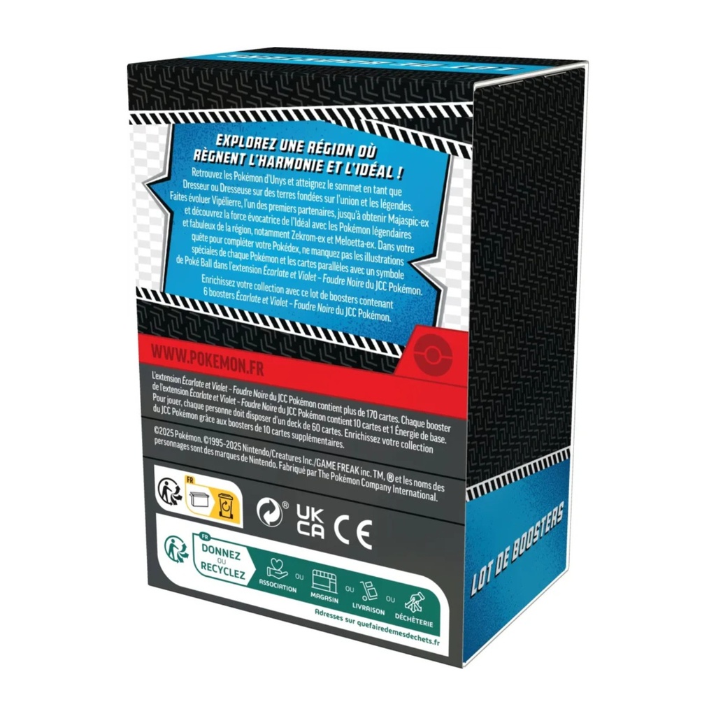 Pokemon 🇫🇷 Bundle 6 Boosters | EV10.5 Black Lightning [Sealed] [Pre-Order]