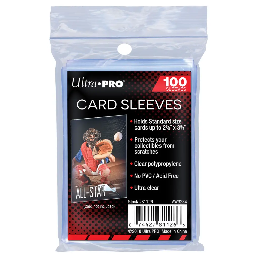 Ultra Pro - 100 sleeves transparentes fines - pour cartes Standard