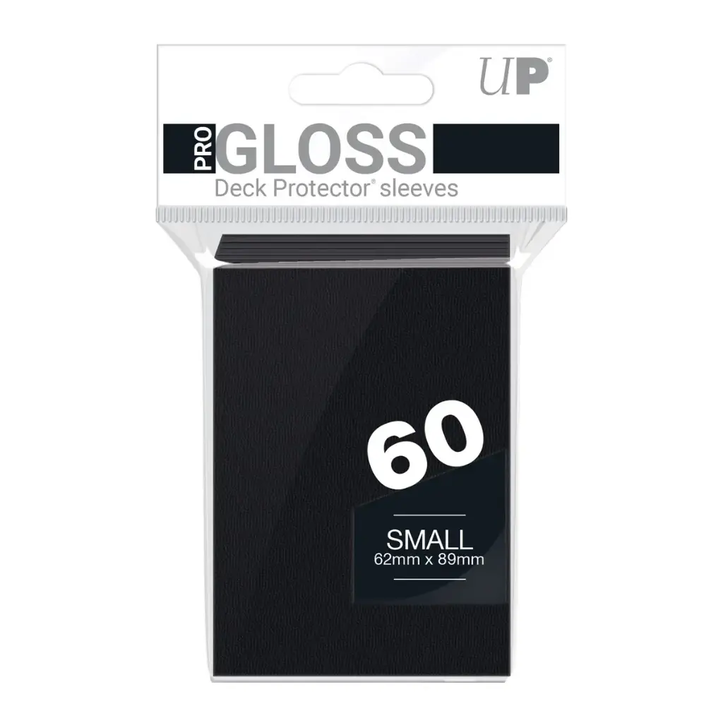 Ultra Pro - PRO-Gloss - 60 deck sleeves noires - pour  cartes Petites