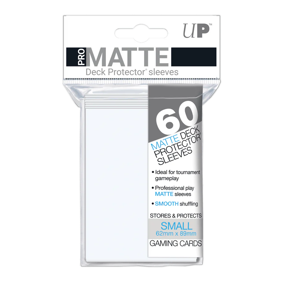 Ultra Pro - PRO-Matte - 60 deck sleeves blanches - pour cartes Petites